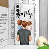 Чехол для телефона «Супер Мама Папа Малыш Семья» для Samsung Galaxy A14 4G A16 A55 A54 A36 A53 A13 A15 A25 A52 5G Прозрачные Мягкие Чехлы Мальчик Девочка