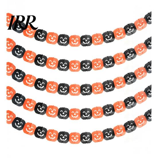 High-quality Halloween Banner 5 Pcs 10FT Banner, Spooky Spider Bat Skull Ghost Decorative Holiday Cloth Pumpkin Hanging Bunting Garland for