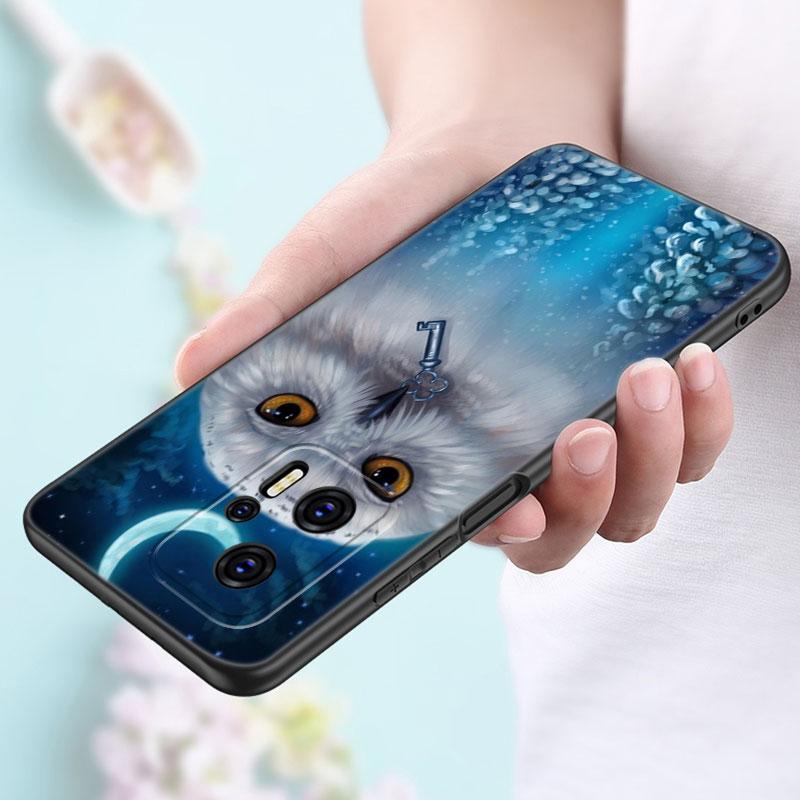 Чехол для телефона с милой совой и животным для Xiaomi POCO F2 F3 M2 M3 M4 X3 X4 Pro NFC F4 GT 5G F1 X2 C3 C31 C40 M5S, мягкий черный чехол из ТПУ