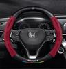 JBH4 Car Carbon Fiber Leather Steering Wheel Cover For Honda Civic Fk7 Fit Fk2 Mugen Fk8 Type R Accord CRV 5th City CRZ CRX Jazz HRV
