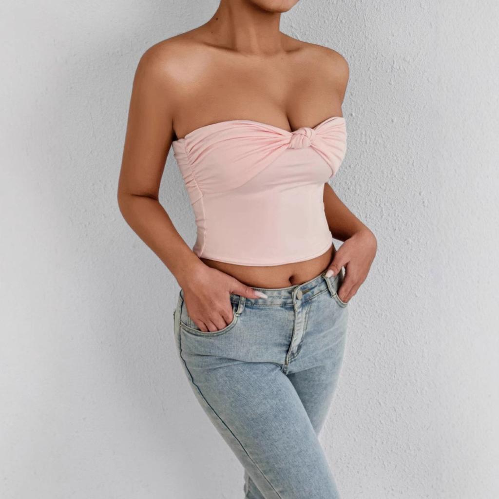 Summer Sexy Senior Pure Want To Put On The New Style of Women's Corset Slim Wrap Breast Crop Top