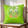 DDuolingo Owl DDuo Cushion Cover Natural Linen Organic Fabric DoubleSided Printing Couch Pillow Covers Home Decor