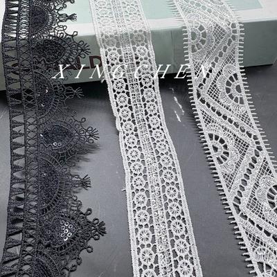 Полиэстер Вышитое Кружево Бисер Кружево Аксессуары для Одежды Домашняя Декоративная Подушка Белье Тесьма Двустороннее Кружево Аксессуары Ажурный