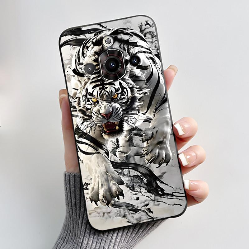 For ZTE Nubia Focus Pro 5G Case Z2351N Luxury Cute Heart Rabbit Soft TPU Silicon Matte Black Phone Casing Shockproof Back Cover