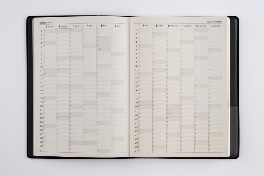 Takahashi 2026 A5 Diary with Weekly 62 January Notes, Black, No. (Starts 2026)