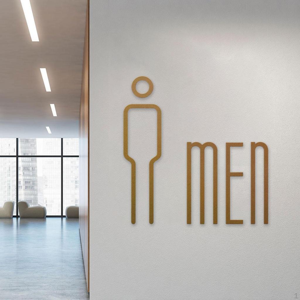 3D Toilet Sign, Simple Acrylic Wall Hanging Decoration, Sign for Parks, Restaurants, Shopping