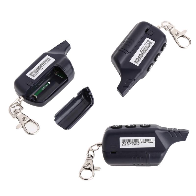 B9 LCD Remote Controller For Two Way Car Alarm Keychain Russian Version