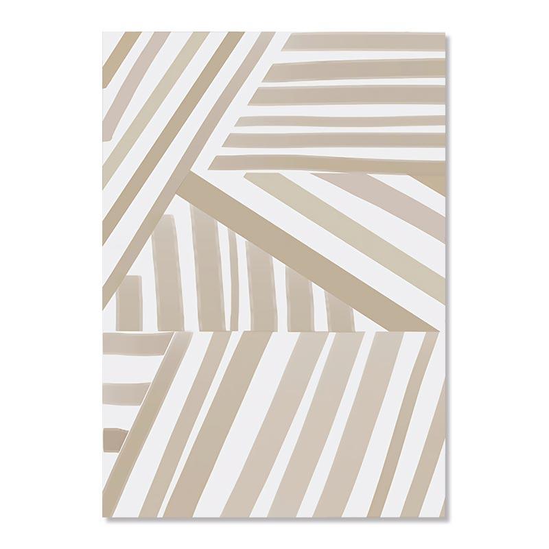 Minimalist Abstract Line Art Canvas Painting Beige Black Poster and Print Wall Modern Pictures Print for Living Room Home Decor