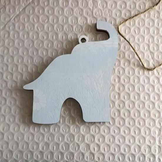 Yousheng 1/2Pcs Elephant Pendant Wooden Hanging Ornament with Lanyard Easy To Hang Elephant-Shaped Pendant Friendship Gifts
