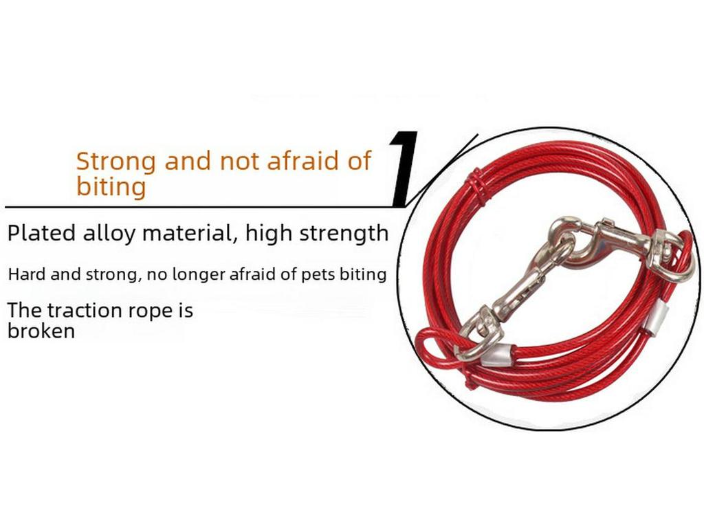 Стальной тросовый поводок для собаки - Товары для домашних животных для улицы