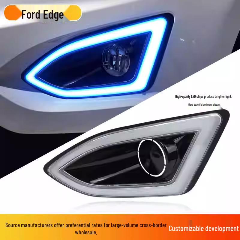 Compatible with 15-17 Ford Edge Daytime Running Lights, Yellow Turn Signal