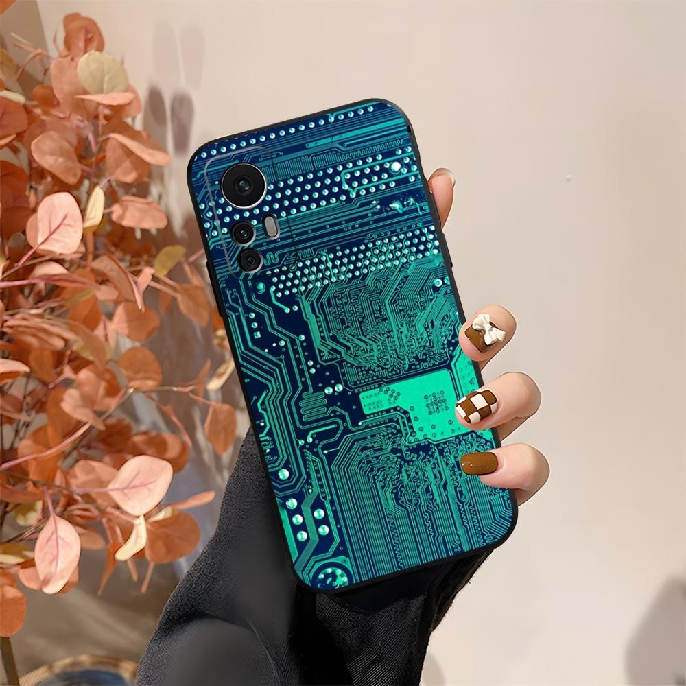 Крутой чехол для телефона с платой Circuit Board Fundas Для Xiaomi 15 14 12 Lite Pro 13 11t POCO X5 M6 M5 X6 X3 F5 F6 Pro Чехол