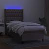 Maison Exclusive - Sommier à lattes de lit matelas et LED Taupe 100x200 cm Tissu