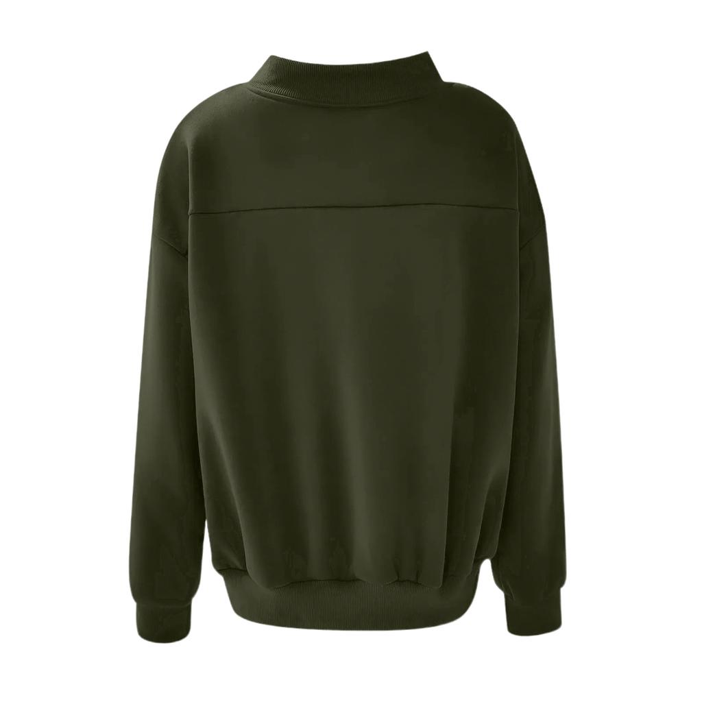 Women's Solid Color Zipper Fashionable Jacket Casual Jacket Top