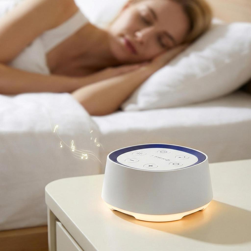 White Noise Machine 30 Soothing Sounds Night Light Timer Rechargeable for Sleep Focus