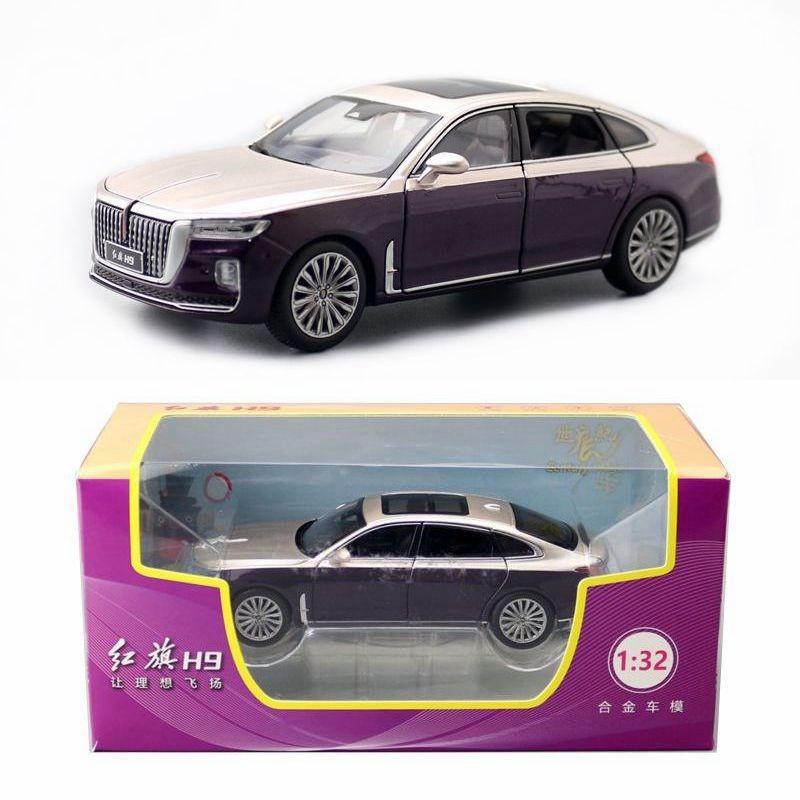Simulation Hong Alloy Qi Luxury Sedan Model Toy With Sound And Functions Light