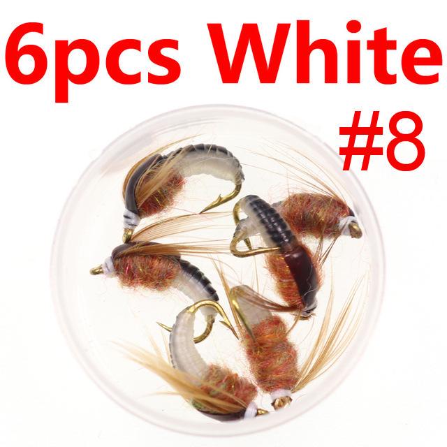 6 шт., реалистичная приманка для ловли форели, нимфа, искусственная приманка для насекомых