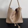 Hand-woven Large-capacity Bucket, Armpit Bag, Women's High-end Commuter, Portable Shoulder Fashion Versatile Tote Bag