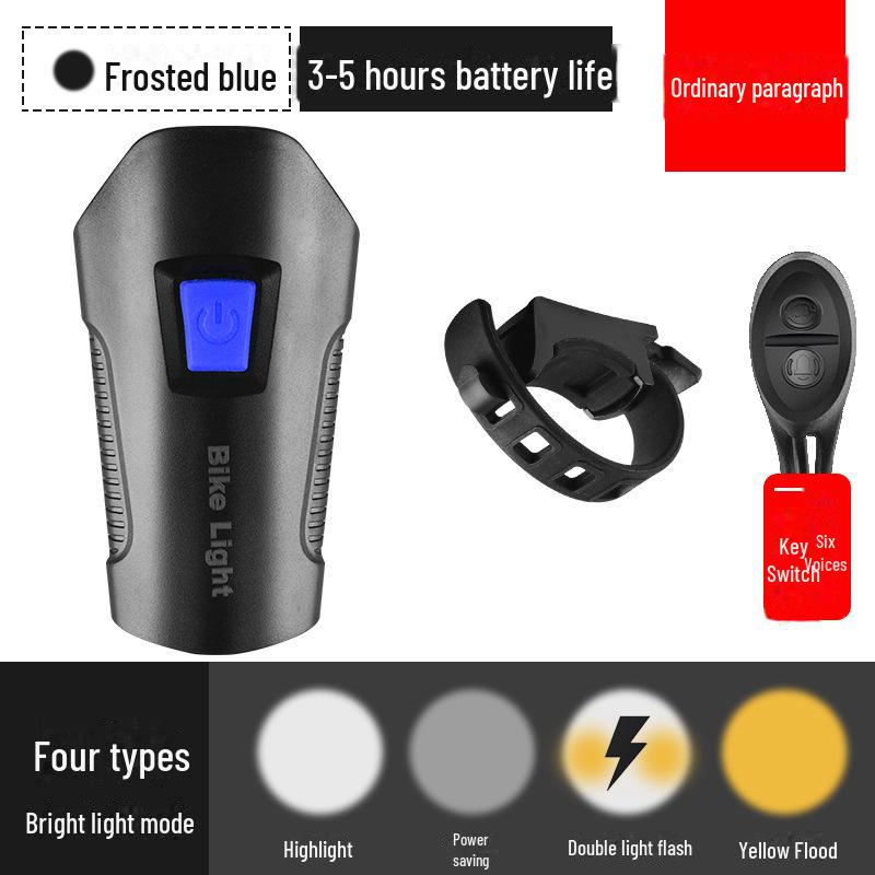 Водонепроницаемый USB-фонарь для ночной езды на велосипеде с динамиком и секундомером, мощный налобный фонарь, перезаряжаемый.
