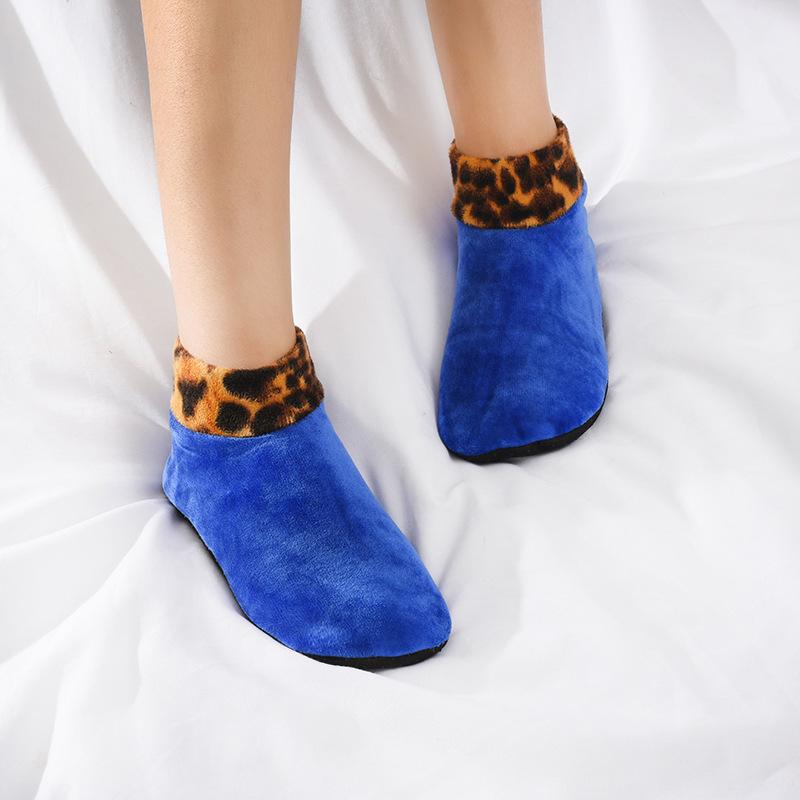 Женские утолщенные нескользящие домашние носки Plus Velvet – теплые бахилы средней высоты для осени и зимы.