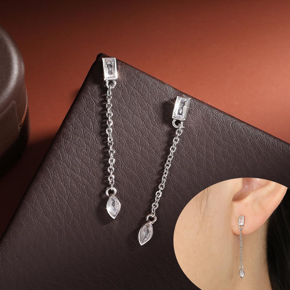 ZAKOL Новые Элегантные Геометрические Серьги-подвески с Кристаллами в форме Сердца для Женщин Милые Нежные Циркониевые Вечерние Pendientes Zircon