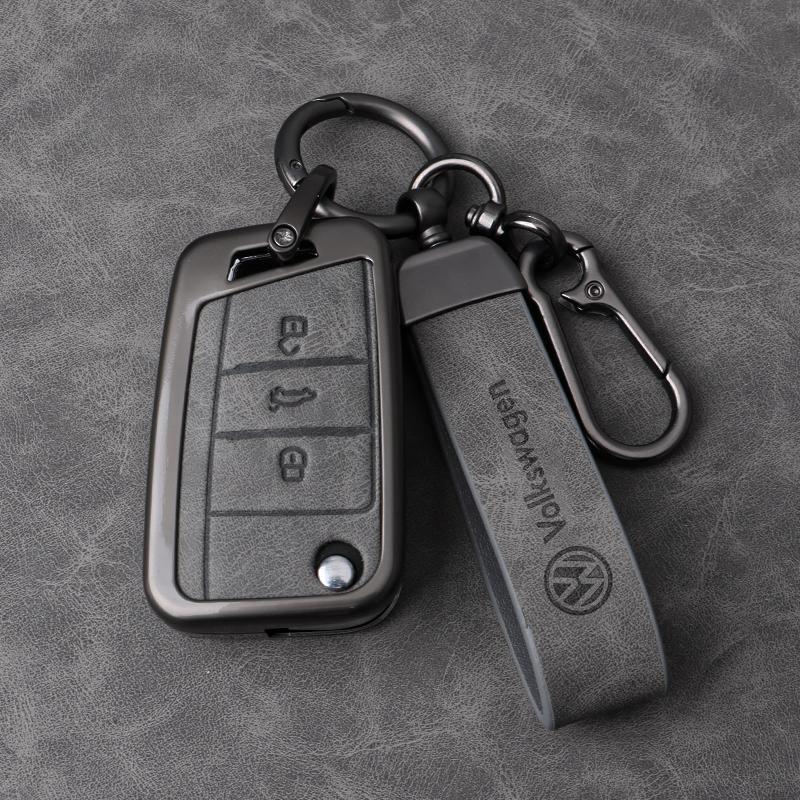 For VOLKSWAGEN Metal Car Key Case Cover Key Shell Protector For Volkswagen VW Tiguan MK2 Golf 7 MK7 T-Cross T-ROC Polo Touran Ch