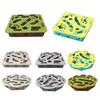 Yousheng Cat Scratch Puzzle Toy Kittens Puzzle Enrichment Box Cats Self-Play Felt Maze with 2 Bell Balls Nail File Scratch Board for Indoor Cats