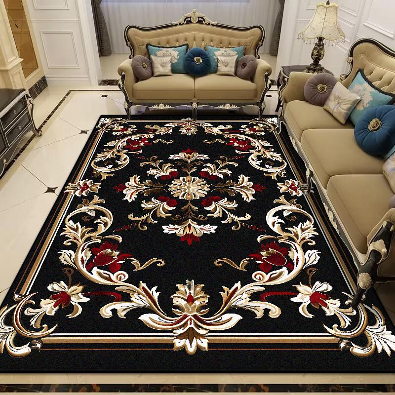 Ковры большого размера в европейском стиле, роскошные, для гостиной, с цветочным дизайном, пушистые, декор комнаты, ковер для спальни, легко чистить, коврик под диван и стол