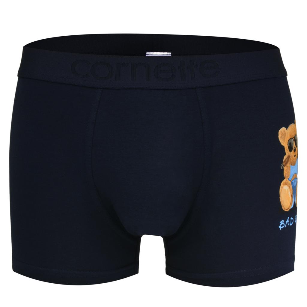 Cornette Men's Boxer Shorts Navy Blue Set of 2 Teddy Bears Cotton