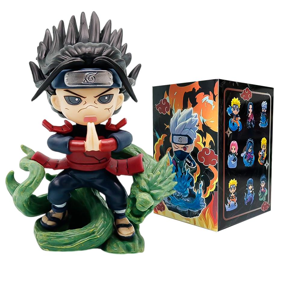 1-9pcs Naruto Blind box Q Version Figures PVC Anime Figurines Uzumaki Sasuke Itachi Kakashi Collectible Statue Decorative Gift