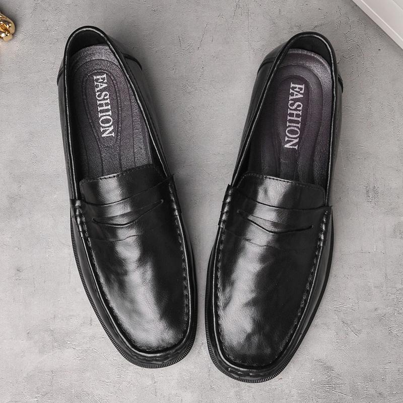 Genuine Leather Men's Casual Shoes Luxury Brand Formal Man Loafers Breathable Slip On Flats Fashion Leisure Walk Shoes Moccasins
