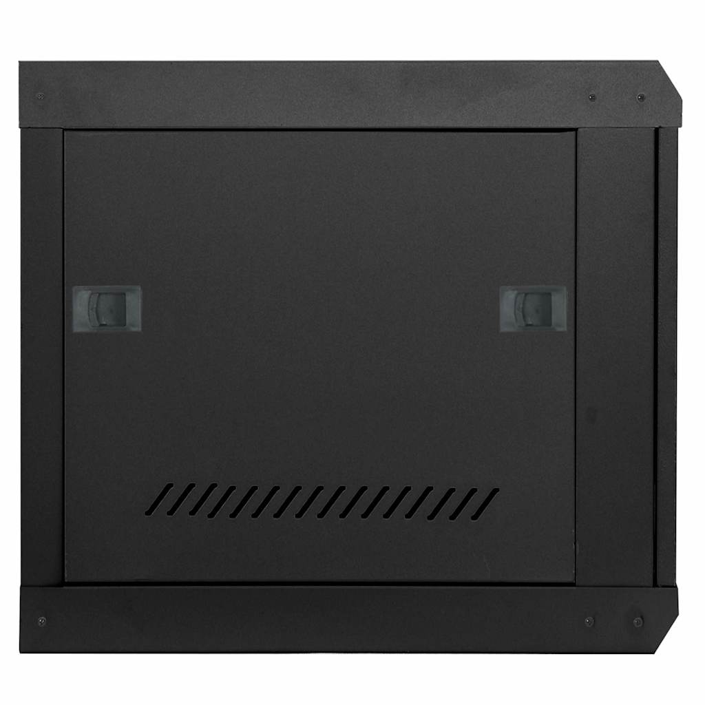 Black Network Cabinet with Storage 53 x 60 x 45 cm Steel