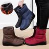 Fashion Non Slip Waterproof Snow Boots Women Thick Warm Long Plush Ankle Boots Women Front Zipper Cotton Padded Shoes Woman Plus Size 44