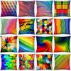 Colorful Series Throw Pillow Gift Home Office Decoration  Bedroom Sofa Car Cushion Cover