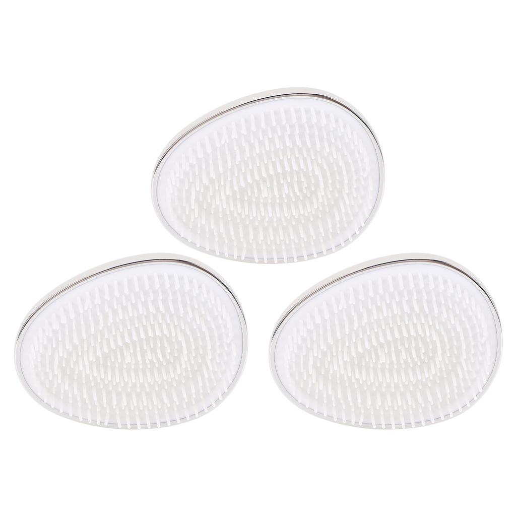 4pcs Silver Plating Egg Shape Hair Brush Gentle Detangling Brush Portable Hair Comb for All Hair Typ