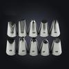 9 Assorted Medium-Sized Seamless Stainless Steel 304 Piping Nozzles for Cookies & Cake Cream
