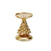 Christmas Tree Candle Holders Vintage Resin Christmas Tree Figurine Pillar Candle Stand for Home Mantel Fireplace Decor