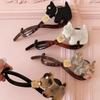 Korean Style Acetate Small Dog Barrette: Elegant Women's Hair Clip for Updos, 2025