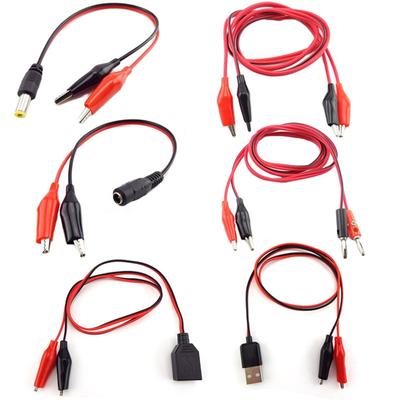Кабель типа «крокодил» с разъемом USB, тестовый кабель, перемычка, мужской и женский разъем, двойной зонд, зажим типа «крокодил», электрический источник питания «сделай сам»