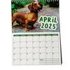 2025 Wall Calendar Cartoon Dog Print Wall Hanging Calendar Monthly Daily Planner Holiday