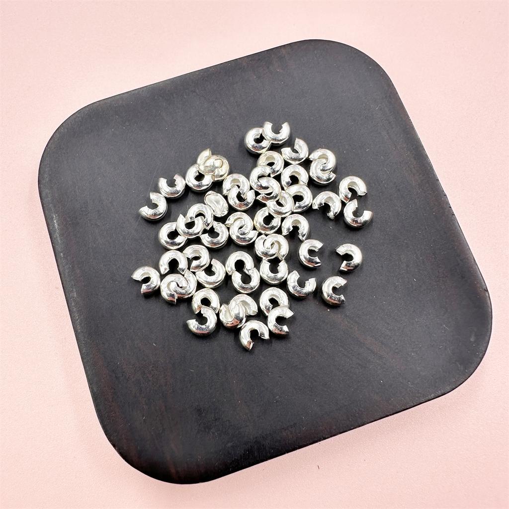 Концевая застежка 3/4/5 мм, ручная работа, C-застежка, позиционирующая бусина для браслета, материал «сделай сам», золото, серебряная застежка для сумки, застежка в форме полумесяца, аксессуары в форме полумесяца