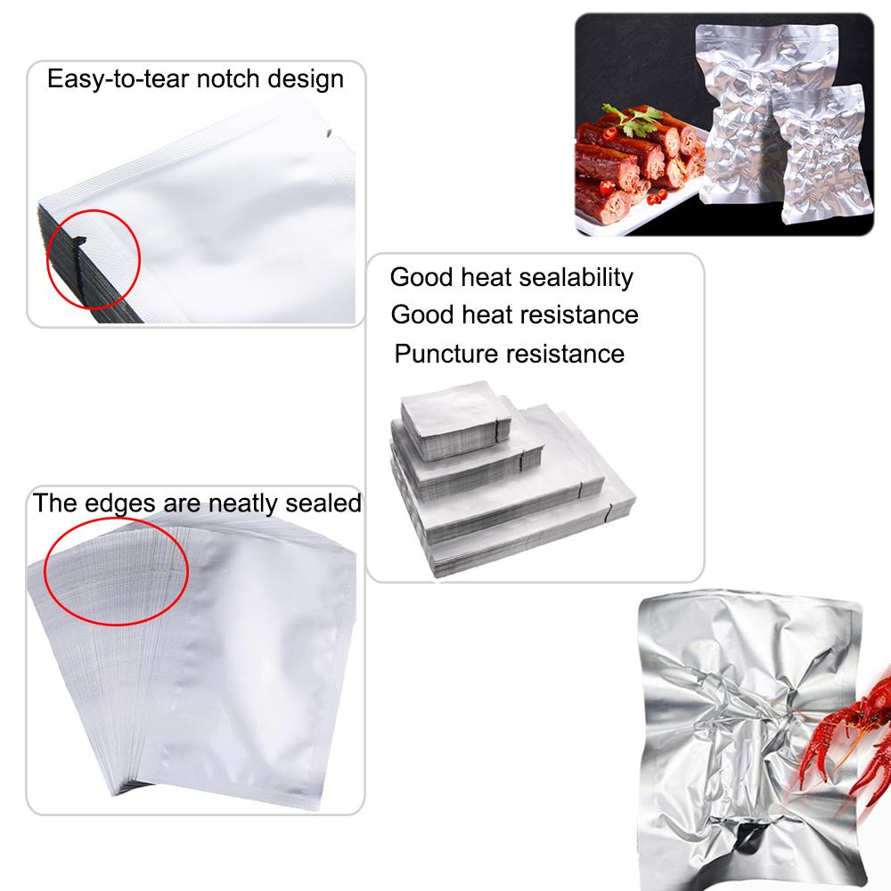10/20/50/100/200 шт. Алюминиевые упаковочные пакеты для хранения продуктов питания, термосвариваемые пакеты, пакеты для хранения продуктов питания, кофейных зерен, чая, круп и т. д.
