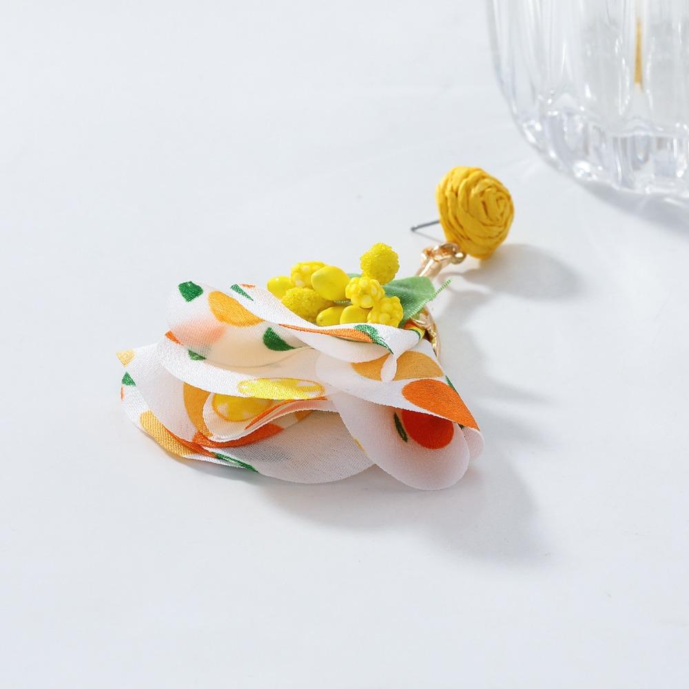 Sweet Flower Dangle Earrings Exaggerated Petals Stud Earrings Romantic Beach Earrings  Vacation