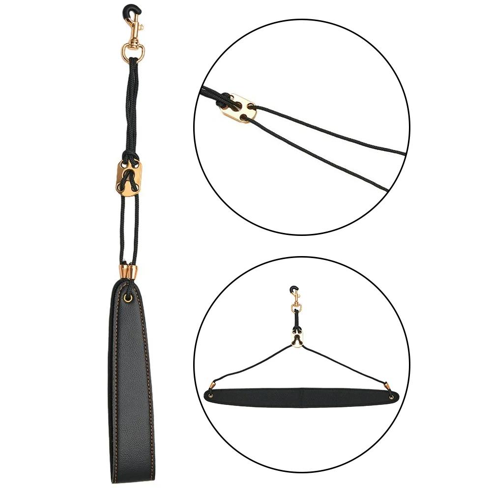 Leather Saxophone Strap Saxophone Lanyard Neck Strap Protection Neck for Soprano Tenor Alto Baritone Sax Musical Instrument