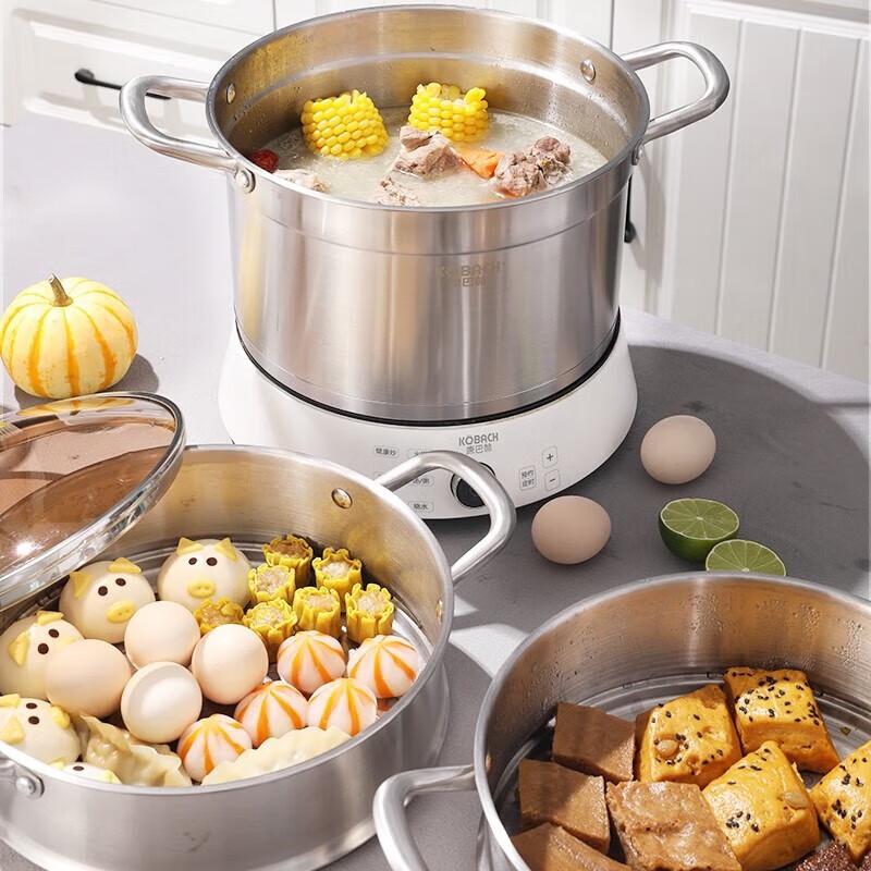KOBACH 3-Tier 304 Stainless Steel Steamer Pot