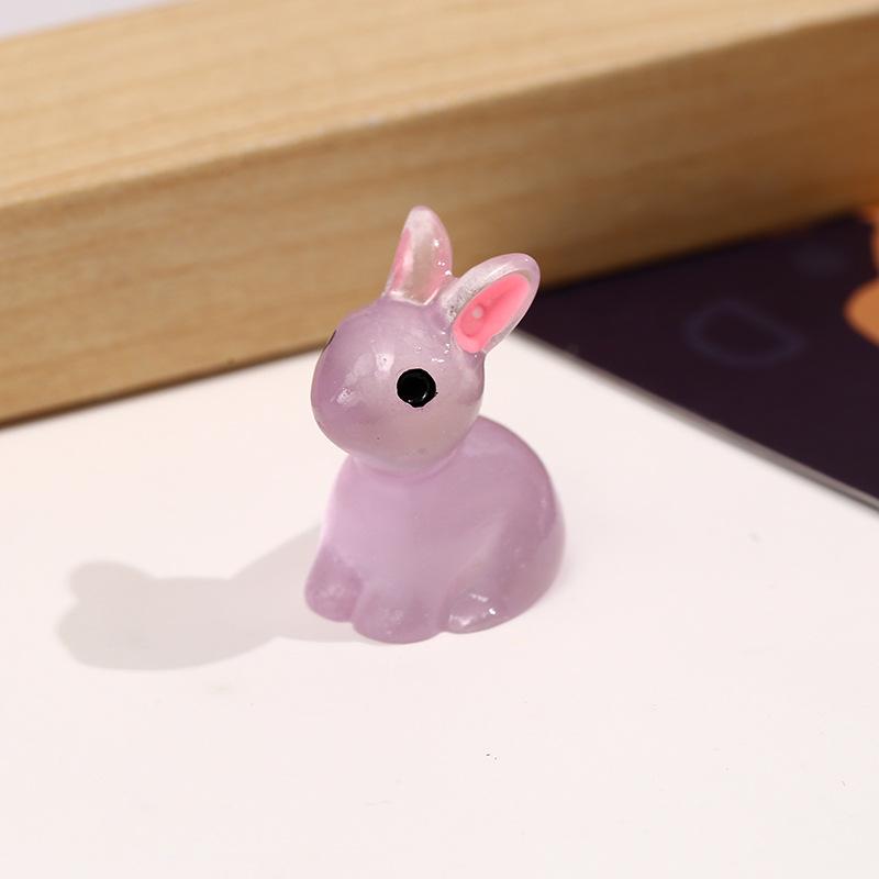 Светящаяся 3D фигурка кролика из смолы - DIY настольное крафтовое украшение