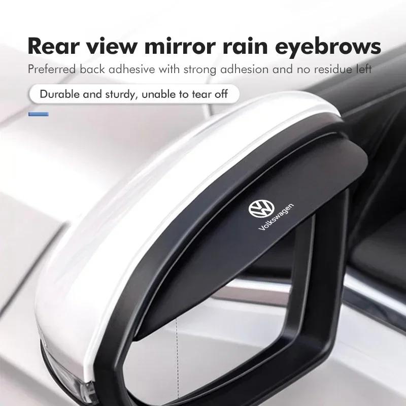 2pcs Car Side Rearview Mirror Rain Eyebrow Sun Visor Protector For Volkswagen VW Scirocco Jetta Beetle Golf 4 5 6 Passat Polo B5 zl0
