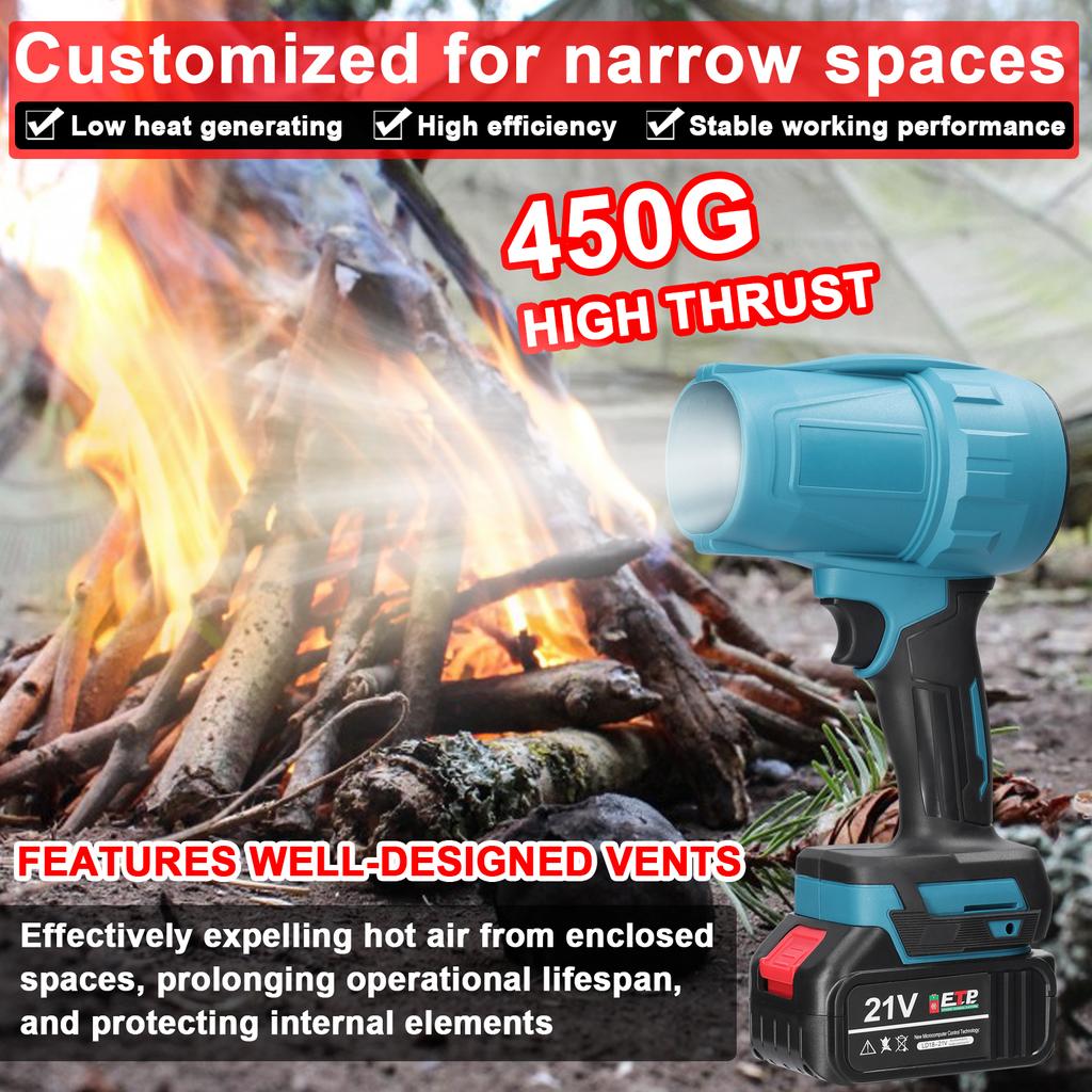 Ручной канальный турбовентиляторный вентилятор высокой мощности с литий-ионным струйным вентилятором, многофункциональная мойка автомобилей, высокая мощность