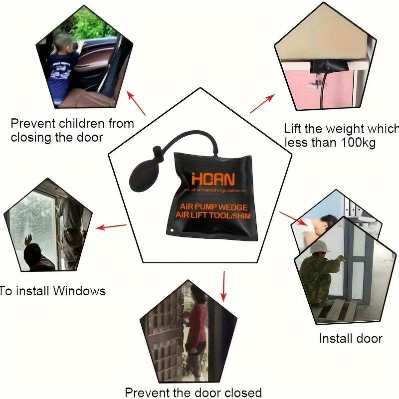 Air Pump Wedges Inflatable Airbag For Door Windows Car Powerful Installation Alignment Repair Tool Door Window Installation