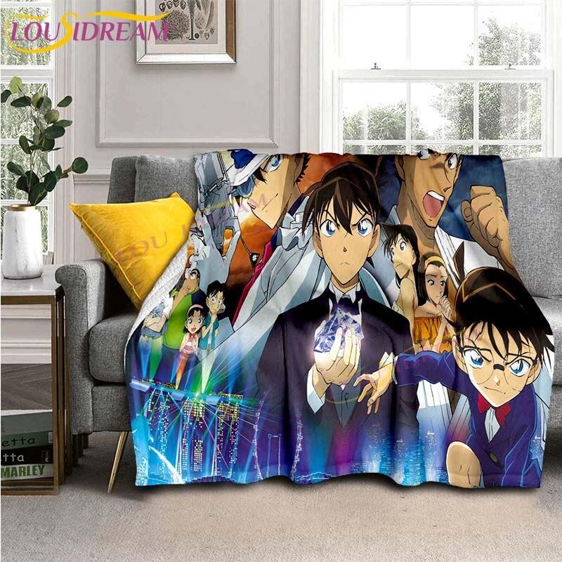 Detective and Thief Conan Blankets Classic Anime Flannel Blankets Sofa Throw Blanket Children Adult Gift Travel Camping Blankets